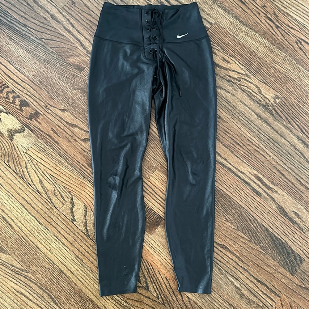 Nike leather-look leggings. Perfect condition